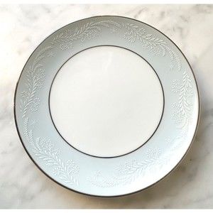 Bread Butter Plate Vintage Noritake China Laureate Japan 5651 Blue White Silver